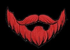 Barba mostacho rojo