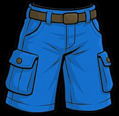 Cargo corto azul electrico