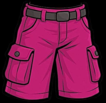 Cargo corto rosa