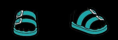 Zapatilla 2 cyan vivo