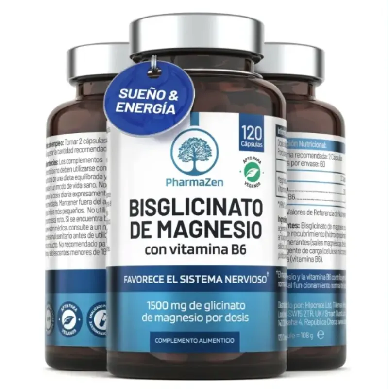 Bisglicinato de Magnesio con vitamina B6 - 120 cápsulas