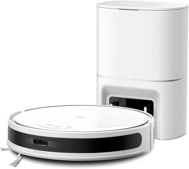 Tapo RV20 MAX Plus White - 5300Pa de Potencia de Succión, Base de Autovaciado