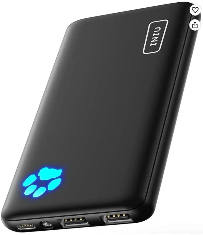 INIU Power Bank, Slimmest Triple 3A de Alta Velocidad 10000mAh Bateria Externa