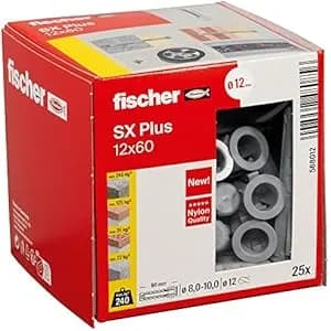 Pack 25 Tacos Expansión Fischer SX Plus 12x60mm