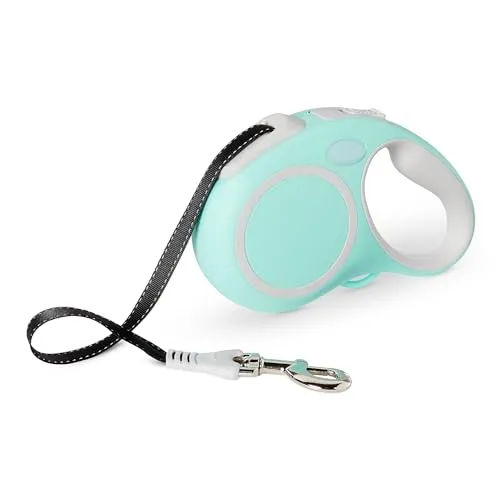 Correa retráctil Amazon Basics para perros grandes, reflectante, con mango ergonómico