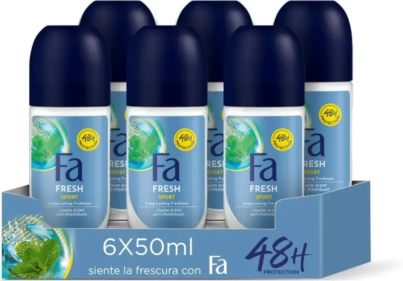 Pack 6x 50ml Desodorante Roll-On Fa Sport