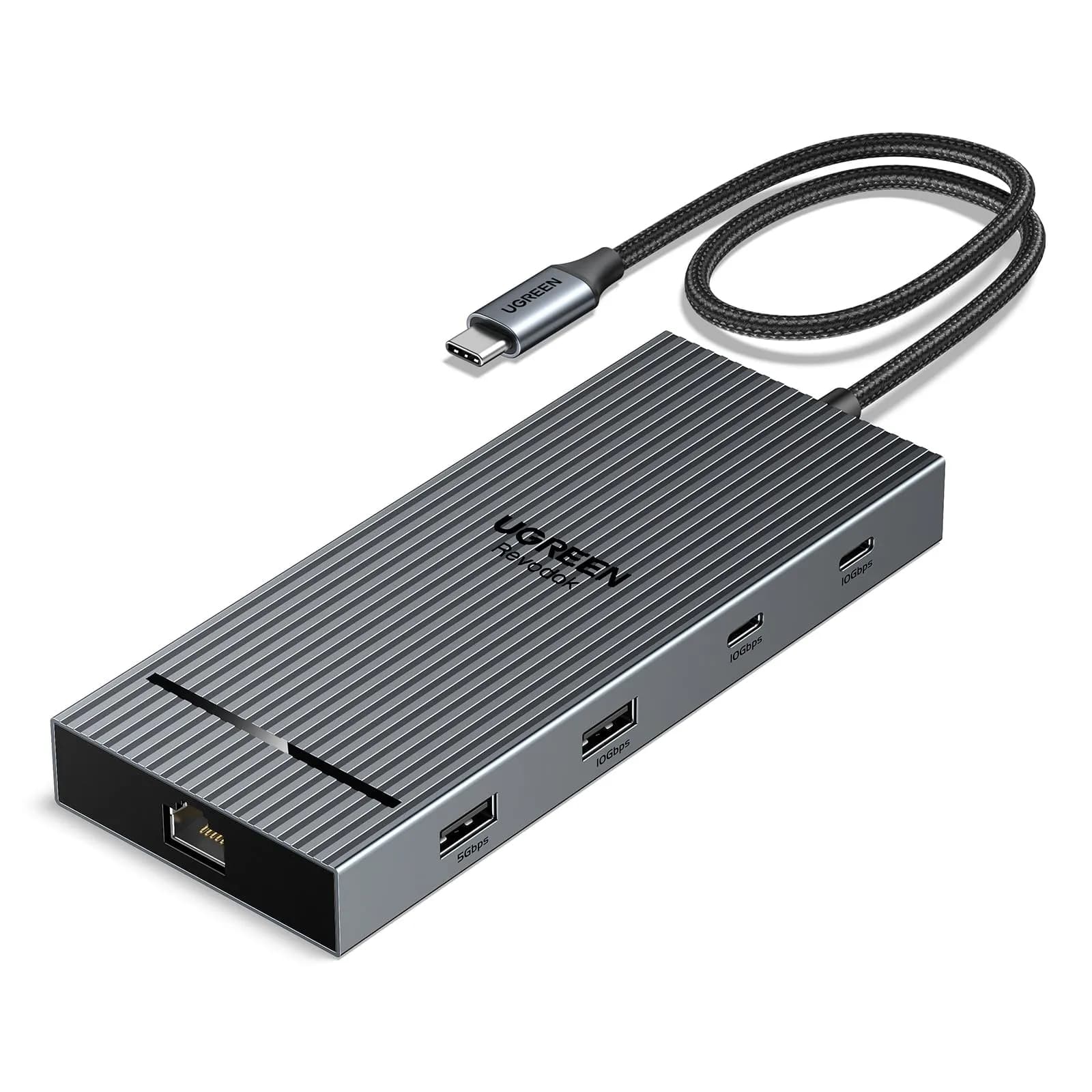 Docking Station UGREEN Revodok Pro 2102 10Gbps HDMI 4K 60Hz, USB C, Ethernet Gigabit, PD 100W, Lector SD