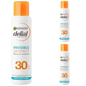 Pack 3 Brumas Solares Garnier Delial SPF30, 150ml/unidad