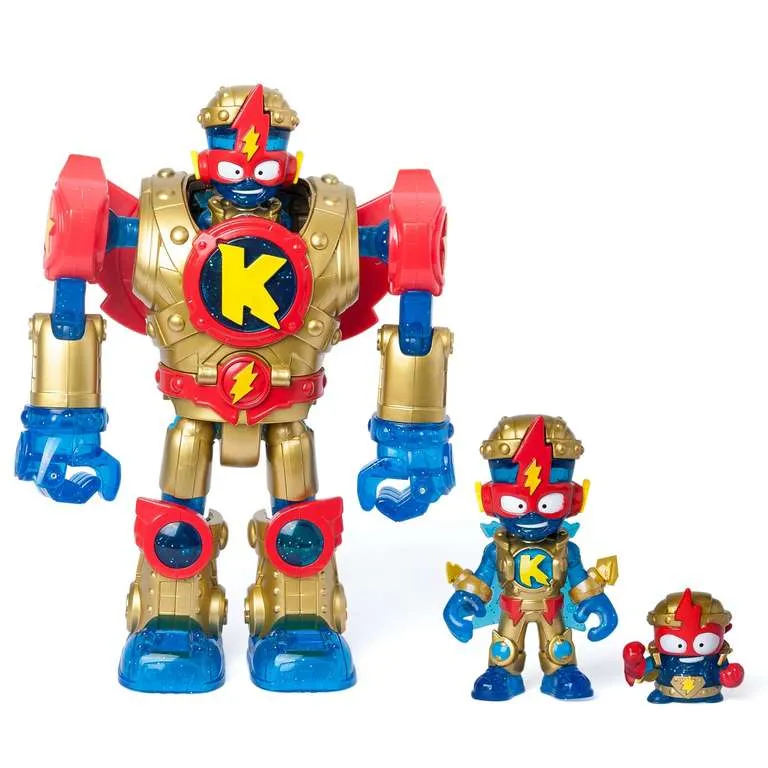 SUPERTHINGS Superbot Kazoom Power: Armadura Dorada y 2 Figuras Exclusivas