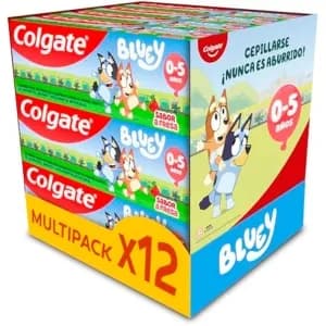 Lote 12x Pasta Dental Colgate Kids Bluey Fresa 50ml (0-5 años)