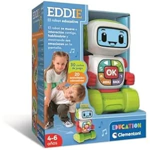 Clementoni Eddie Robot Educativo con Tarjetas Interactivas
