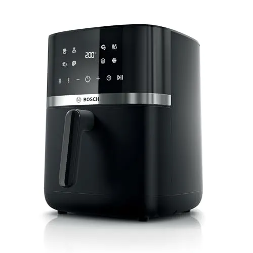 Freidora de aire Bosch Serie 4 XL - 6.1 L, 7 programas, Cocinado rápido, Negra (MAF462B0)