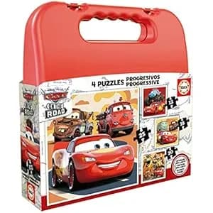 Educa Cars Maleta 4 Puzzles Infantiles Progresivos