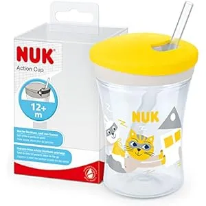 Taza NUK Action Cup de 230ml para Bebé con Pajita