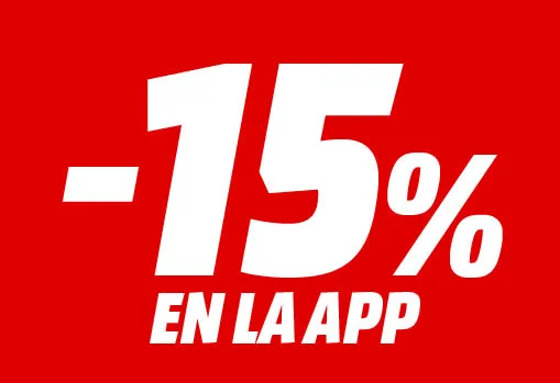 Descuento del 15% en el carrito de compra, exclusivo desde la APP de MediaMarkt