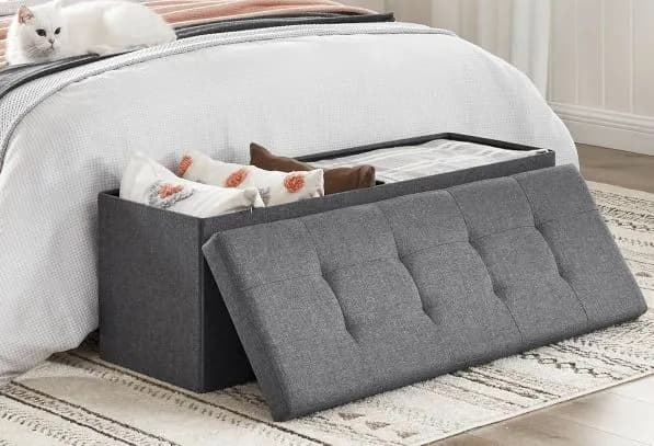 Puff Plegable SONGMICS Mazie 110 cm con Almacenaje de 131L
