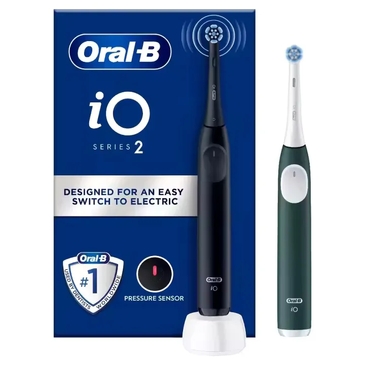 Pack 2 Cepillos Eléctricos Oral-B iO 2: Incluye 2 Cabezales y Cargador