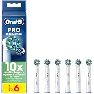 Oral-B CrossAction: Pack 6 Recambios Cepillo Eléctrico