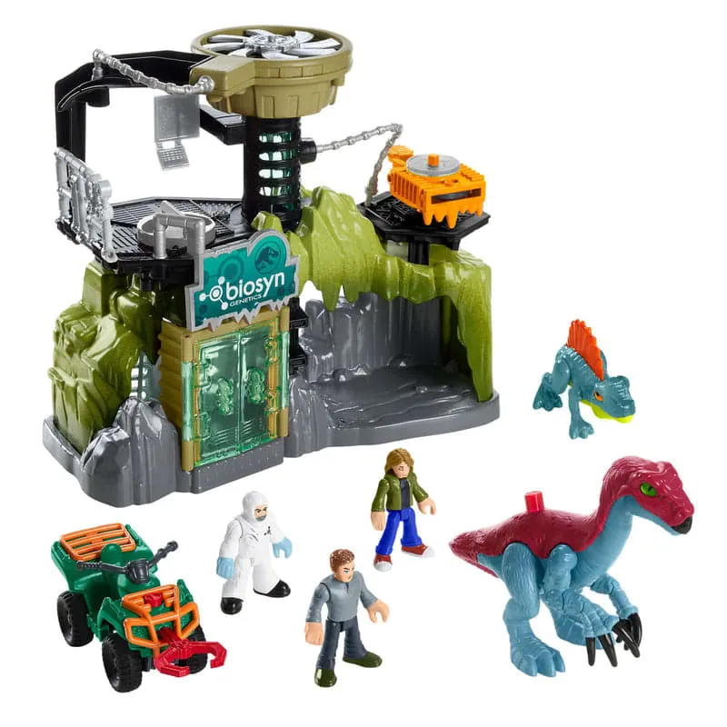Fisher-Price HPT69 Jurassic World Laboratorio Set de Juego con Figuras y Dinosaurios