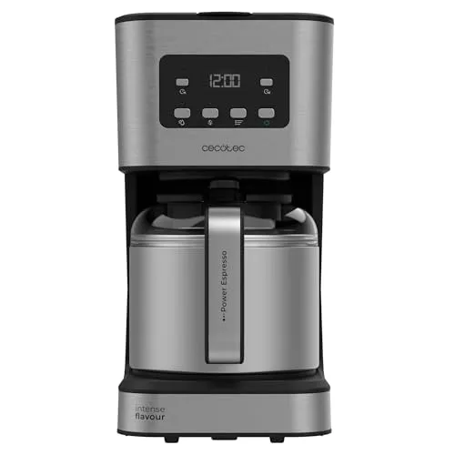 Cecotec Coffee 66 Drop & Thermo Time Cafetera de Goteo | 950W, 1.2L, 10 Tazas, Temporizador 24h, LCD