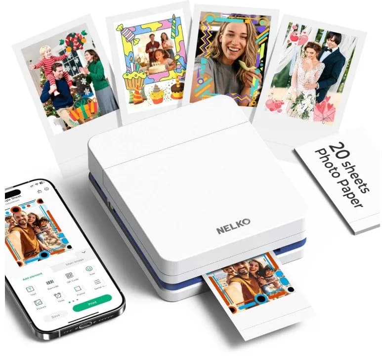 Impresora Portátil para Smartphones (iOS/Android) con App de Edición - Blanco