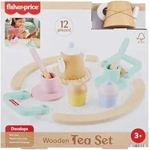 Fisher-Price Set de Té Infantil Madera 12 Piezas