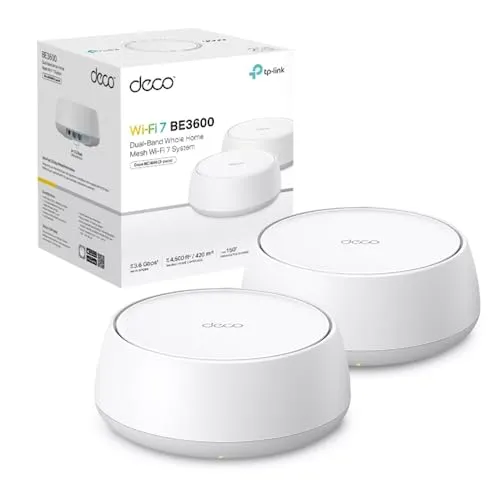TP-Link Deco BE3600 Mesh Wi-Fi 7 Doble Banda (Pack 2) - Hasta 3.6 GB/s, Puertos Gigabit