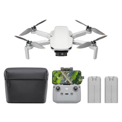 DJI Mini 4K Pack: Dron 4K UHD, <249g, Estabilización 3 Ejes, Video 10km, 2 Baterías (62 min vuelo)