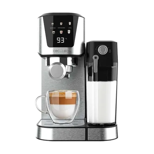 Cecotec Power Espresso 20 Cream: Cafetera Semiautomática 20 Bares, Thermoblock, Táctil