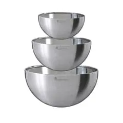 MasterPro Juego 3 Boles Acero Inoxidable 17, 19 y 25cm