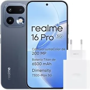 Smartphone Realme 16 Pro 5G, 8GB RAM, 256GB Almacenamiento