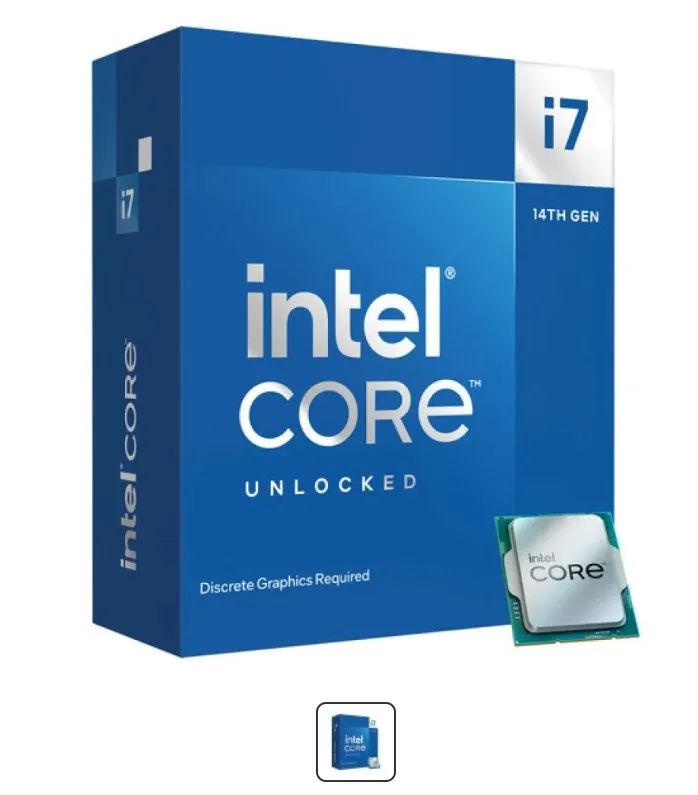 Procesador Intel Core i7-14700KF, 3.4GHz Base, 5.6GHz Turbo, LGA1700, Sin Gráficos Integrados