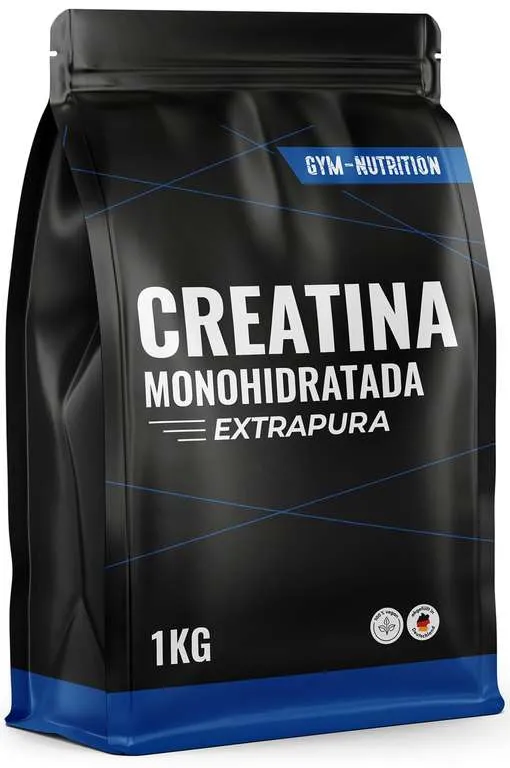 Creatina Monohidratada 1kg - Polvo Vegano Sin Sabor con Inulina - Alta Pureza - Fabricada en Alemania