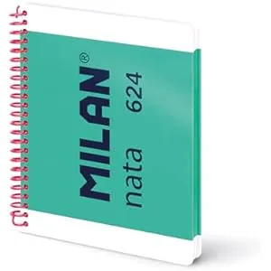 Milan Cuaderno A5 Espiral Tapa Dura 80 Hojas 95g/m²
