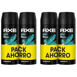 Pack 4x Axe Apollo Desodorante Hombre 150ml