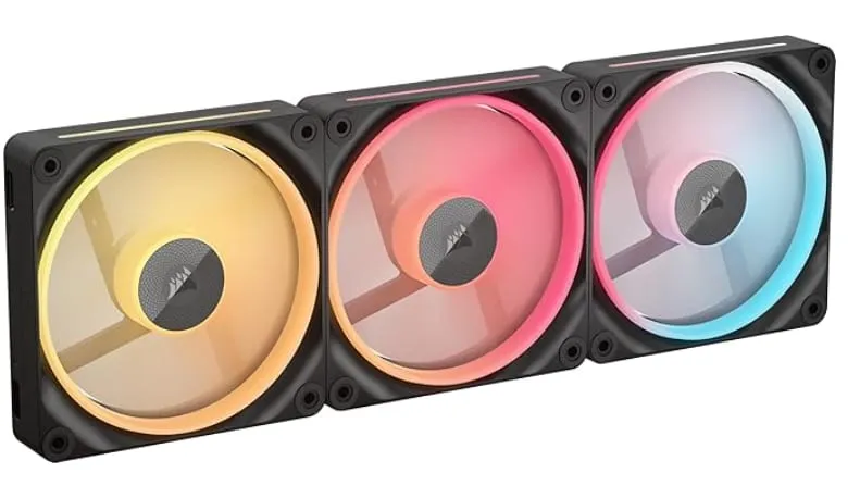 Kit 3 Ventiladores Corsair iCUE Link LX120-R RGB 120mm PWM Inverso