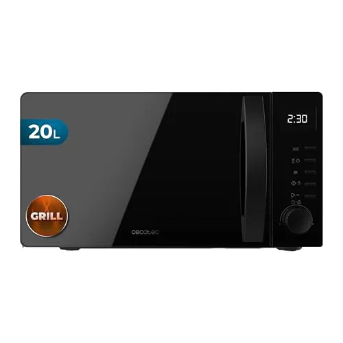 Microondas Cecotec Proclean 5105 Black: 700W, 20L, Grill, Tecnología 3DWave
