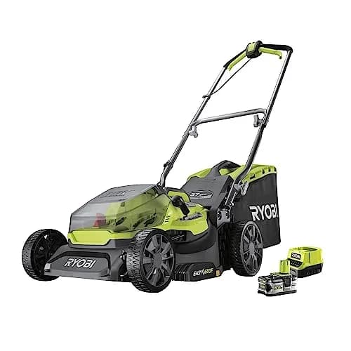 Cortabordes RYOBI LithiumPlus 18V 37cm con batería 5.0 Ah y cargador rápido