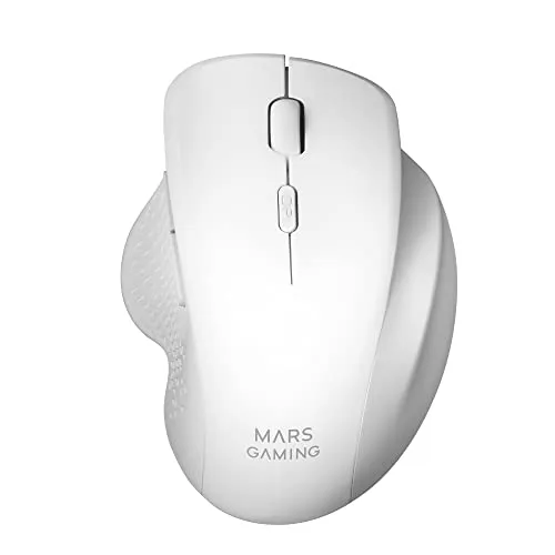 Mars Gaming MMWERGO Ratón Inalámbrico Ergonómico Blanco