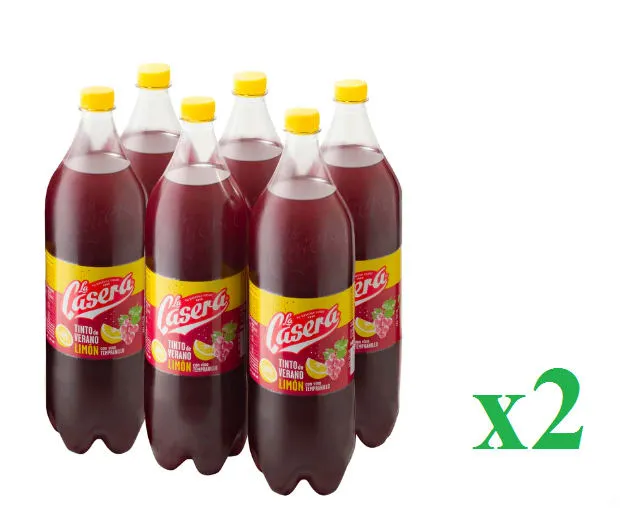 Pack 2 La Casera Tinto de Verano Limón 1,5L (12 botellas)