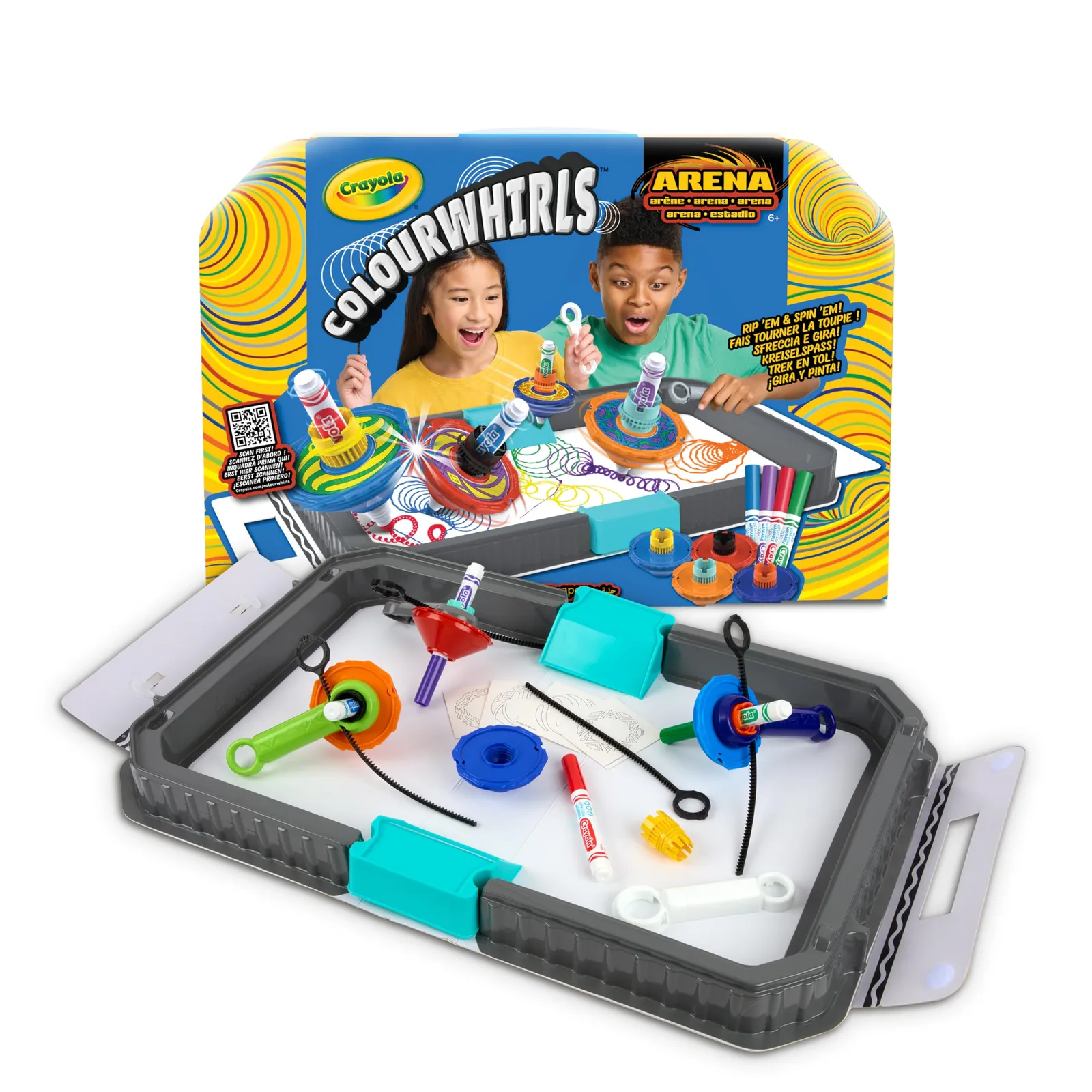 Crayola Colourwhirls: Arena de Combate y 4 Pinta Peonzas