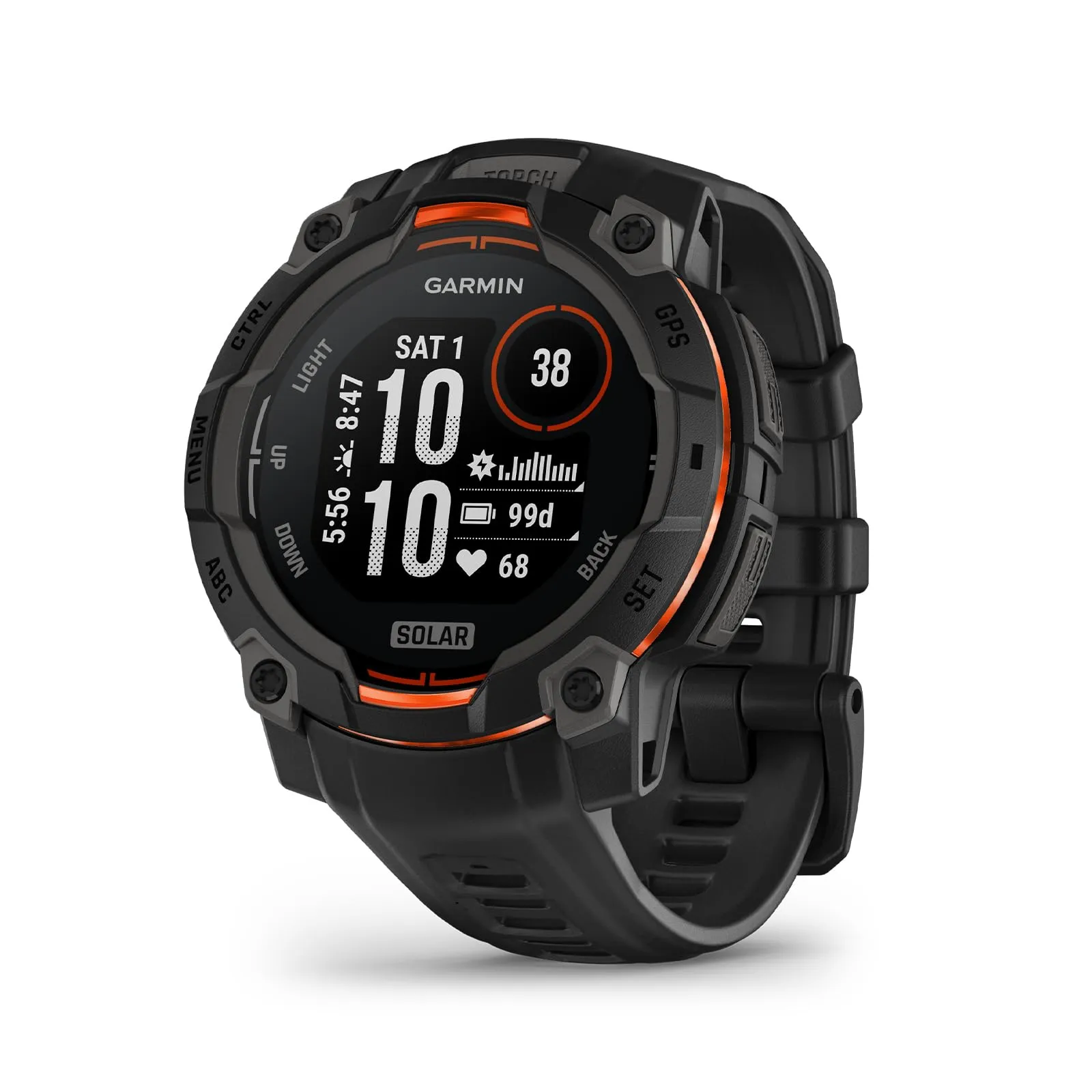 Garmin Instinct 3 Solar: Reloj GPS 45mm, Solar, Deportes, Linterna LED, Negro