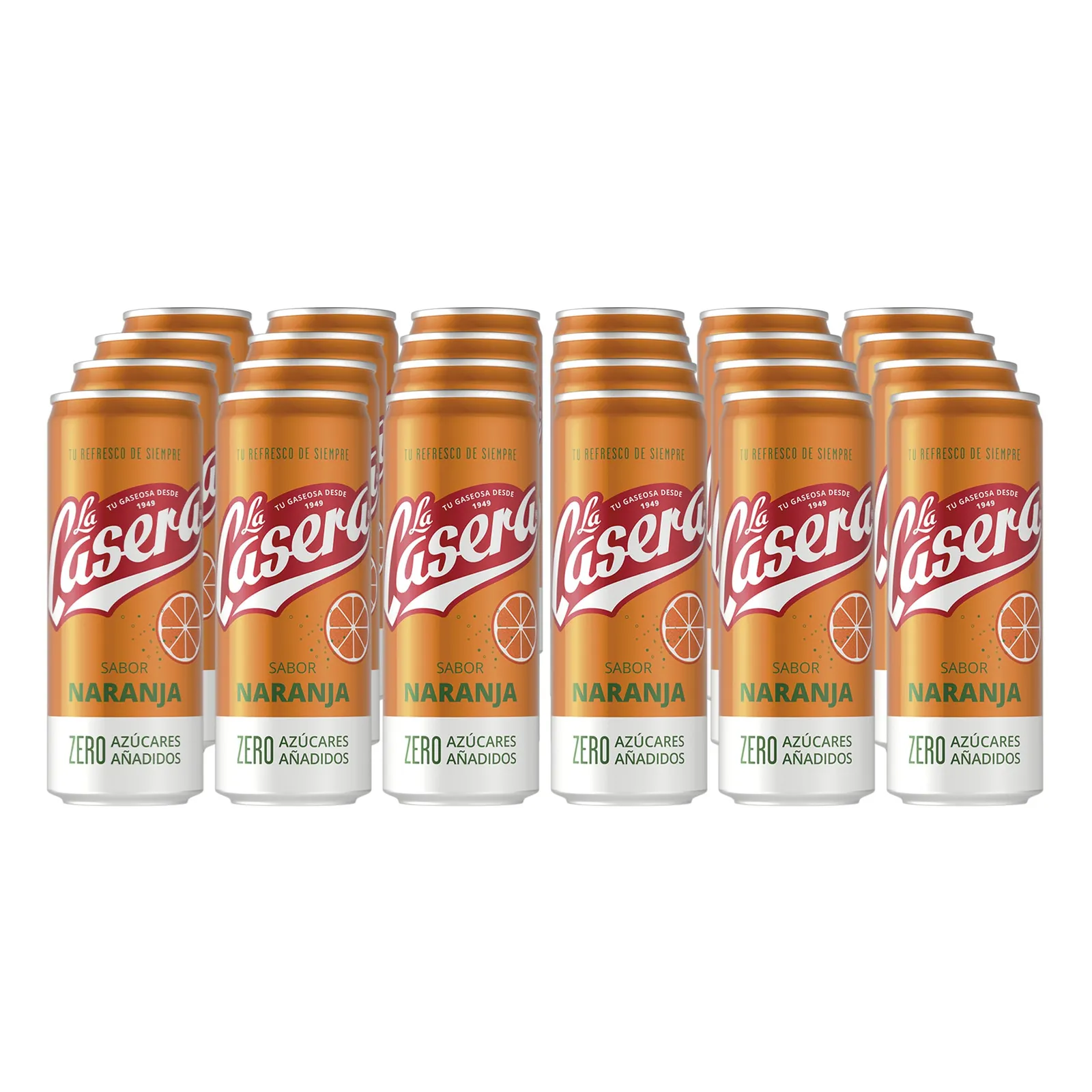 Pack 24 Latas La Casera Naranja 33cl