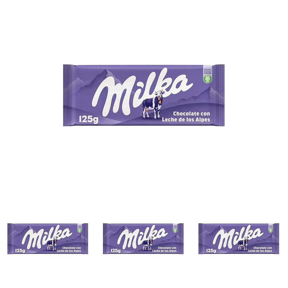 Pack 4x Milka Tierno Chocolate con Leche 125g