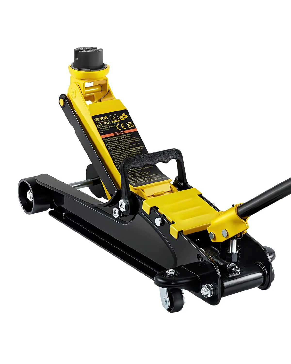 Gato hidráulico VEVOR bajo perfil, 2.5T, acero, elevación 85-380 mm