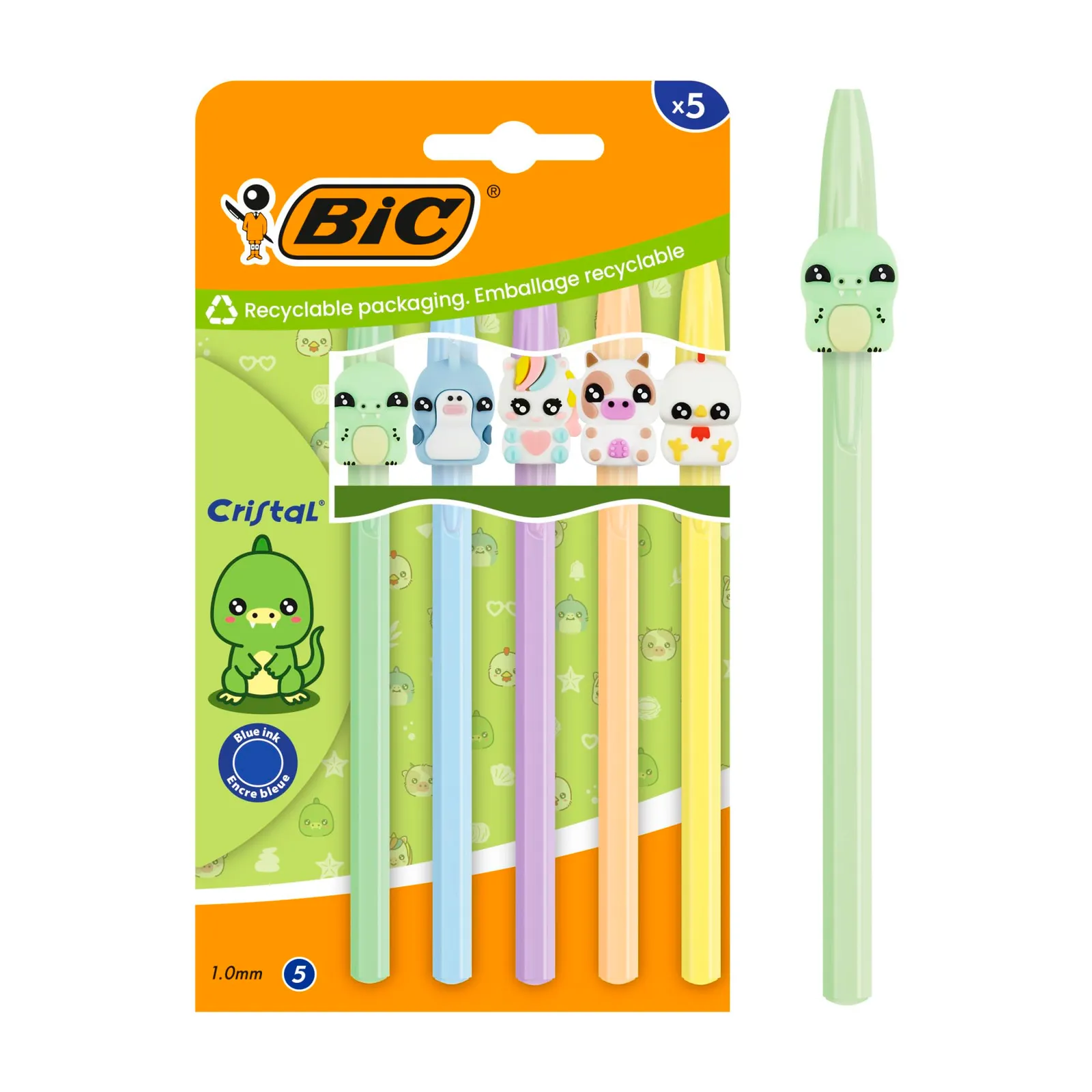 Pack 15 Bolígrafos BIC Cristal Pastel (3x5uds)