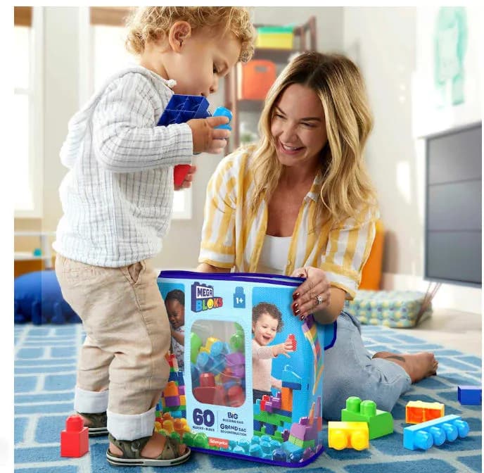 Mega Bloks Bolsa Clásica: 60 Piezas de Construcción
