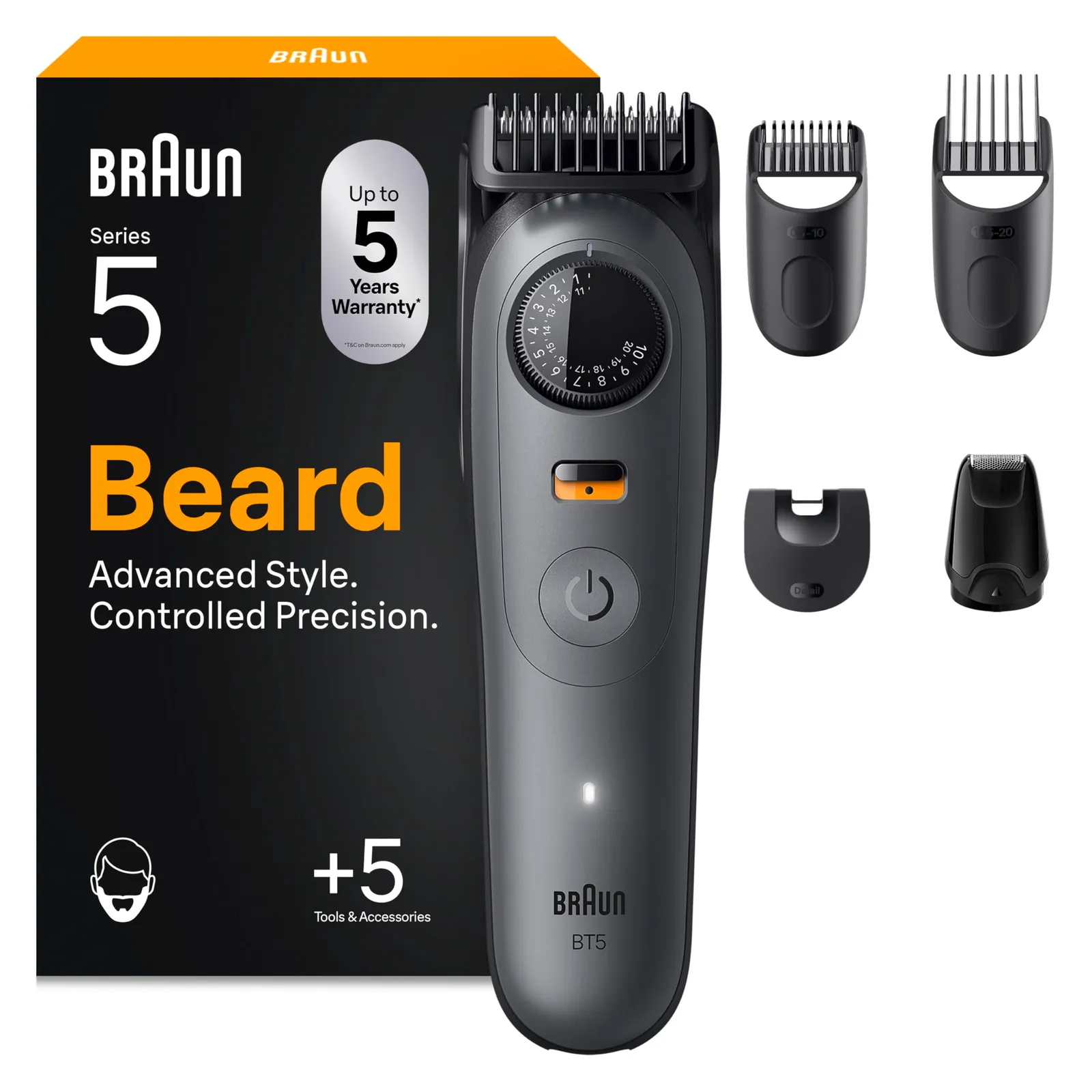 Braun Series 5 BT5525: Recortadora de Barba con Accesorios Incluidos