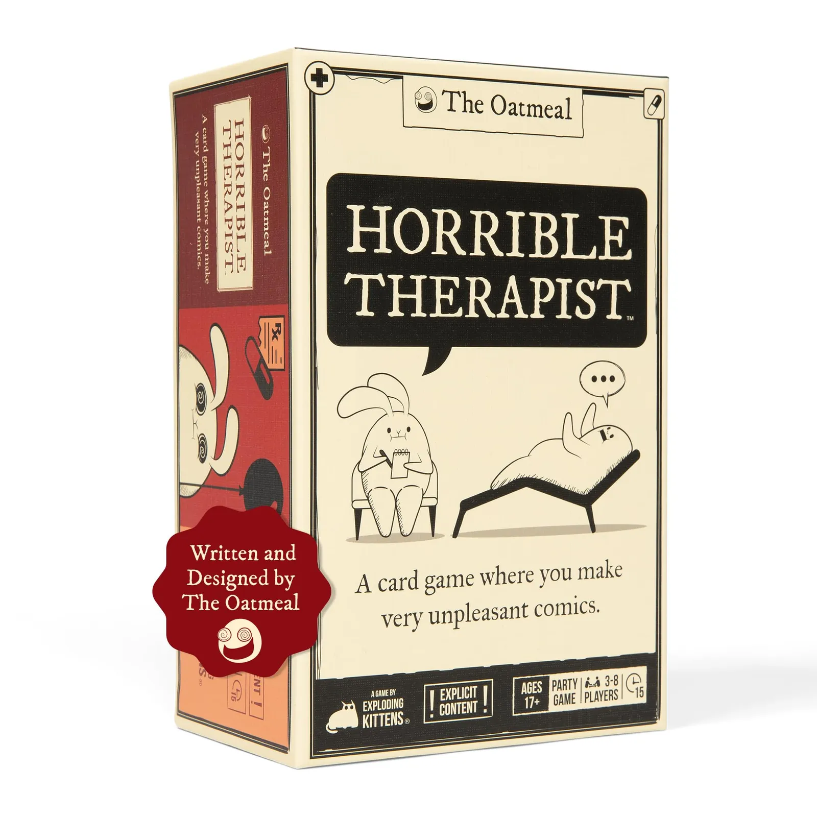 Exploding Kittens Horrible Therapist: Juego de Cartas para Adultos, 3-8 Jugadores (17+)