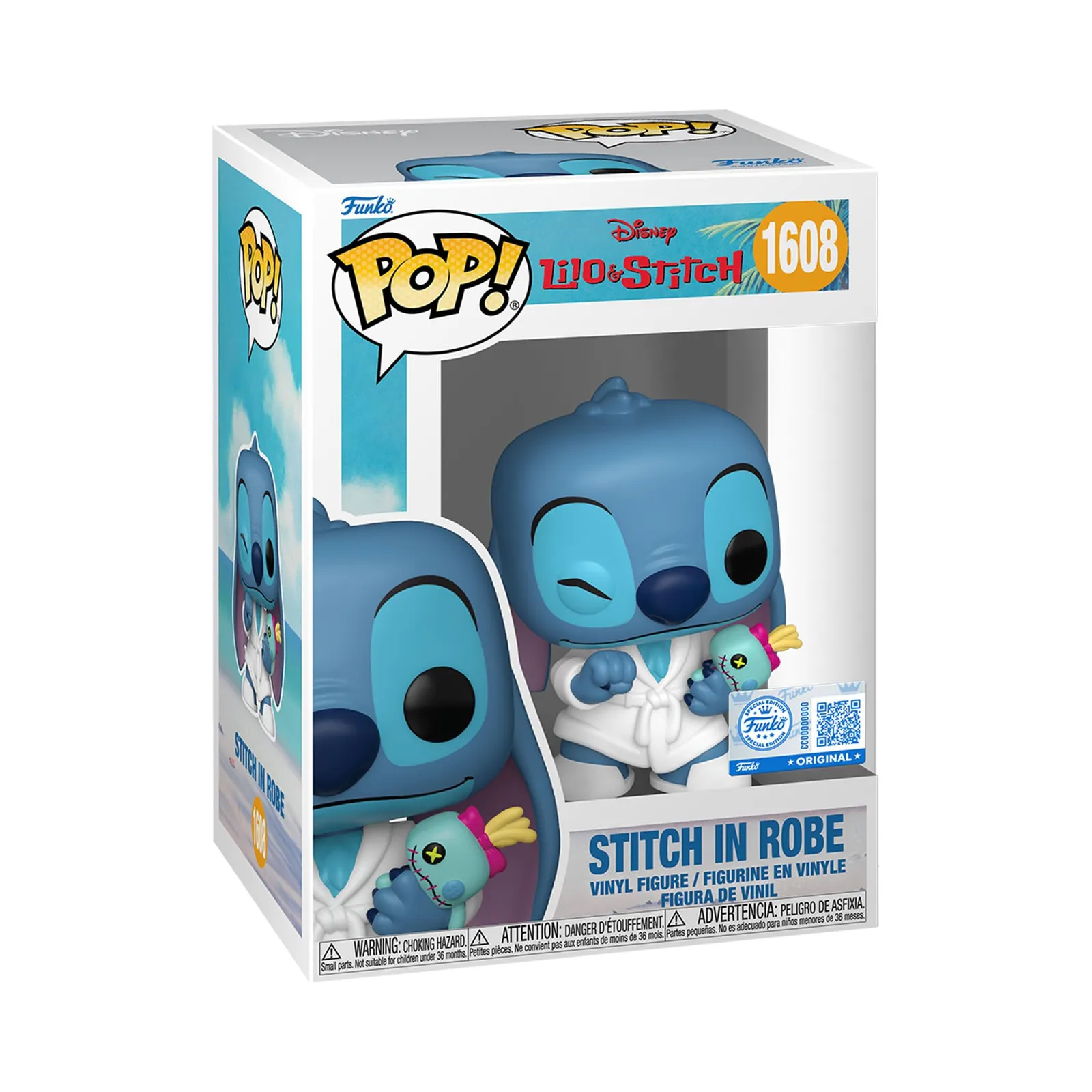 Funko Pop! Disney Lilo & Stitch: Stitch en Bata - Figura Vinilo Coleccionable